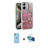 MARSİLYAN™- iPhone 11 Kılıf Zirve Modern Prime - Siyah 3D Antistatik Cam Ekran Koruyucu + Neon Fosforlu Kamera Lens - TU