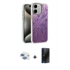 MARSİLYAN™- iPhone 11 Kılıf Zirve Modern Prime - Siyah 3D Antistatik Hayalet Cam Ekran Koruyucu + Pers Alüminyum Kamera Lens - GI