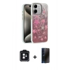 MARSİLYAN™- iPhone 11 Kılıf Zirve Modern Prime - Siyah 3D Antistatik Hayalet Cam Ekran Koruyucu + PVD Metal Kamera Lens - SH