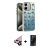 MARSİLYAN™- iPhone 11 Kılıf Zirve Modern Prime - Siyah 3D Antistatik Hayalet Cam Ekran Koruyucu + Raze Metal Kamera Lens - SH