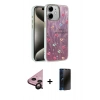 MARSİLYAN™- iPhone 11 Kılıf Zirve Modern Prime - Siyah 3D Antistatik Hayalet Cam Ekran Koruyucu + Raze Metal Kamera Lens - SH