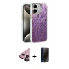 MARSİLYAN™- iPhone 11 Kılıf Zirve Modern Prime - Siyah 3D Antistatik Hayalet Cam Ekran Koruyucu + Raze Metal Kamera Lens - SH