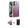 MARSİLYAN™- iPhone 11 Kılıf Zirve Modern Prime - Siyah 3D Antistatik Hayalet Cam Ekran Koruyucu + Raze Metal Kamera Lens - SH