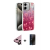 MARSİLYAN™- iPhone 11 Kılıf Zirve Modern Prime - Siyah 3D Antistatik Hayalet Cam Ekran Koruyucu + Raze Metal Kamera Lens - SH