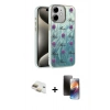 MARSİLYAN™- iPhone 11 Kılıf Zirve Modern Prime - Siyah 3D Antistatik Mat Seramik Nano Ekran Koruyucu + Pers Alüminyum Kamera Lens - GD