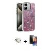 MARSİLYAN™- iPhone 11 Kılıf Zirve Modern Prime - Siyah 3D Antistatik Mat Seramik Nano Ekran Koruyucu + Pers Alüminyum Kamera Lens - GD