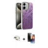 MARSİLYAN™- iPhone 11 Kılıf Zirve Modern Prime - Siyah 3D Antistatik Mat Seramik Nano Ekran Koruyucu + Pers Alüminyum Kamera Lens - GD