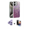 MARSİLYAN™- iPhone 11 Kılıf Zirve Modern Prime - Siyah 3D Antistatik Mat Seramik Nano Ekran Koruyucu + Raze Metal Kamera Lens - MR