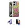 MARSİLYAN™- iPhone 11 Kılıf Zirve Modern Prime - Siyah 3D Antistatik Mat Seramik Nano Ekran Koruyucu + Raze Metal Kamera Lens - MR