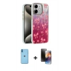MARSİLYAN™- iPhone 11 Kılıf Zirve Modern Prime - Siyah 3D Antistatik Mat Seramik Nano Ekran Koruyucu + Neon Fosforlu Kamera Lens - MI