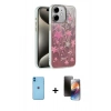 MARSİLYAN™- iPhone 11 Kılıf Zirve Modern Prime - Siyah 3D Antistatik Mat Seramik Nano Ekran Koruyucu + Neon Fosforlu Kamera Lens - MI