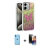 MARSİLYAN™- iPhone 11 Kılıf Zirve Modern Prime - Siyah 3D Antistatik Mat Seramik Nano Ekran Koruyucu + Neon Fosforlu Kamera Lens - MI