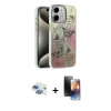 MARSİLYAN™- iPhone 11 Kılıf Zirve Modern Prime - Siyah 3D Antistatik Mat Seramik Nano Ekran Koruyucu + Pers Alüminyum Kamera Lens - GI