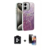 MARSİLYAN™- iPhone 11 Kılıf Zirve Modern Prime - Siyah 3D Antistatik Mat Seramik Nano Ekran Koruyucu + PVD Metal Kamera Lens - YL