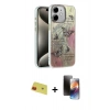 MARSİLYAN™- iPhone 11 Kılıf Zirve Modern Prime - Siyah 3D Antistatik Mat Seramik Nano Ekran Koruyucu + Rainbow Kamera Lens Koruma Cam - KI