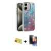 MARSİLYAN™- iPhone 11 Kılıf Zirve Modern Prime - Siyah 3D Antistatik Mat Seramik Nano Ekran Koruyucu + Rainbow Kamera Lens Koruma Cam - KI