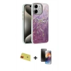 MARSİLYAN™- iPhone 11 Kılıf Zirve Modern Prime - Siyah 3D Antistatik Mat Seramik Nano Ekran Koruyucu + Rainbow Kamera Lens Koruma Cam - KI
