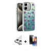 MARSİLYAN™- iPhone 11 Kılıf Zirve Modern Prime - Siyah 3D Antistatik Mat Seramik Nano Ekran Koruyucu + Raze Metal Kamera Lens - GS