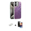 MARSİLYAN™- iPhone 11 Kılıf Zirve Modern Prime - Siyah 3D Antistatik Mat Seramik Nano Ekran Koruyucu + Renkli Kamera Lens Koruma Cam - SI