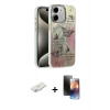 MARSİLYAN™- iPhone 11 Kılıf Zirve Modern Prime - Siyah 3D Antistatik Mat Seramik Nano Ekran Koruyucu + Renkli Kamera Lens Koruma Cam - SI