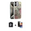 MARSİLYAN™- iPhone 11 Kılıf Zirve Modern Prime - Siyah 3D Antistatik Mat Seramik Nano Ekran Koruyucu + PVD Metal Kamera Lens - SH