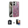 MARSİLYAN™- iPhone 11 Kılıf Zirve Modern Prime - Siyah 3D Antistatik Mat Seramik Nano Ekran Koruyucu + PVD Metal Kamera Lens - SH