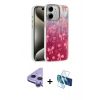 MARSİLYAN™- iPhone 11 Kılıf Zirve Modern Prime - Siyah 3D Antistatik Seramik Nano Ekran Koruyucu + Mor Raze Metal Kamera Lens