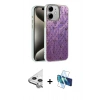 MARSİLYAN™- iPhone 11 Kılıf Zirve Modern Prime - Siyah 3D Antistatik Seramik Nano Ekran Koruyucu + Raze Metal Kamera Lens - GS