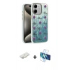 MARSİLYAN™- iPhone 11 Kılıf Zirve Modern Prime - Siyah 3D Antistatik Seramik Nano Ekran Koruyucu + Renkli Kamera Lens Koruma Cam - YL