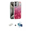 MARSİLYAN™- iPhone 11 Kılıf Zirve Modern Prime - Siyah 3D Antistatik Seramik Nano Ekran Koruyucu + Renkli Kamera Lens Koruma Cam - YL