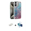 MARSİLYAN™- iPhone 11 Kılıf Zirve Modern Prime - Siyah 3D Antistatik Seramik Nano Ekran Koruyucu + Renkli Kamera Lens Koruma Cam - YL