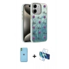 MARSİLYAN™- iPhone 11 Kılıf Zirve Modern Prime - Siyah 3D Antistatik Seramik Nano Ekran Koruyucu + Neon Fosforlu Kamera Lens - YL