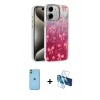 MARSİLYAN™- iPhone 11 Kılıf Zirve Modern Prime - Siyah 3D Antistatik Seramik Nano Ekran Koruyucu + Neon Fosforlu Kamera Lens - YL