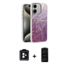 MARSİLYAN™- iPhone 11 Kılıf Zirve Modern Prime - Siyah 6D Antistatik Mat Seramik Hayalet Nano Ekran Koruyucu + PVD Metal Kamera Lens - YL