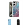 MARSİLYAN™- iPhone 11 Kılıf Zirve Modern Prime - Siyah 6D Antistatik Mat Seramik Hayalet Nano Ekran Koruyucu + Neon Fosforlu Kamera Lens - MI