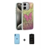 MARSİLYAN™- iPhone 11 Kılıf Zirve Modern Prime - Siyah 6D Antistatik Mat Seramik Hayalet Nano Ekran Koruyucu + Neon Fosforlu Kamera Lens - MI