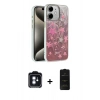 MARSİLYAN™- iPhone 11 Kılıf Zirve Modern Prime - Siyah 6D Antistatik Mat Seramik Hayalet Nano Ekran Koruyucu + Mavi PVD Metal Kamera Lens