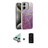 MARSİLYAN™- iPhone 11 Kılıf Zirve Modern Prime - Siyah 6D Antistatik Mat Seramik Hayalet Nano Ekran Koruyucu + Raze Metal Kamera Lens - KI