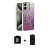 MARSİLYAN™- iPhone 11 Kılıf Zirve Modern Prime - Siyah 6D Antistatik Mat Seramik Hayalet Nano Ekran Koruyucu + PVD Metal Kamera Lens - TU