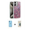 MARSİLYAN™- iPhone 11 Kılıf Zirve Modern Prime - Siyah 6D Mat Seramik Hayalet Nano Ekran Koruyucu + Neon Fosforlu Kamera Lens - MI