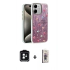 MARSİLYAN™- iPhone 11 Kılıf Zirve Modern Prime - Siyah Bilvis 3D Cam Ekran Koruyucu + PVD Metal Kamera Lens - YL