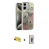 MARSİLYAN™- iPhone 11 Kılıf Zirve Modern Prime - Siyah Bilvis 3D Cam Ekran Koruyucu + Rainbow Kamera Lens Koruma Cam - KI