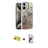 MARSİLYAN™- iPhone 11 Kılıf Zirve Modern Prime - Siyah Bilvis 3D Mat Cam Ekran Koruyucu + Rainbow Kamera Lens Koruma Cam - KI