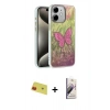 MARSİLYAN™- iPhone 11 Kılıf Zirve Modern Prime - Siyah Bilvis 3D Mat Cam Ekran Koruyucu + Rainbow Kamera Lens Koruma Cam - KI