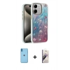 MARSİLYAN™- iPhone 11 Kılıf Zirve Modern Prime - Siyah Bilvis 3D Mat Cam Ekran Koruyucu + Neon Fosforlu Kamera Lens - MI