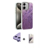 MARSİLYAN™- iPhone 11 Kılıf Zirve Modern Prime - Siyah Bilvis 3D Mat Cam Ekran Koruyucu + Raze Metal Kamera Lens - MR