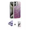 MARSİLYAN™- iPhone 11 Kılıf Zirve Modern Prime - Siyah Bilvis 3D Mat Cam Ekran Koruyucu + Raze Metal Kamera Lens - MR