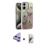 MARSİLYAN™- iPhone 11 Kılıf Zirve Modern Prime - Siyah Bilvis 3D Mat Cam Ekran Koruyucu + Raze Metal Kamera Lens - MR