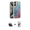 MARSİLYAN™- iPhone 11 Kılıf Zirve Modern Prime - Siyah Bilvis 3D Mat Cam Ekran Koruyucu + Kamera Lens Koruma Cam - SF