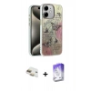 MARSİLYAN™- iPhone 11 Kılıf Zirve Modern Prime - Siyah Bilvis 5in1 3D Magic Cam Ekran Koruyucu + Gold Pers Alüminyum Kamera Lens